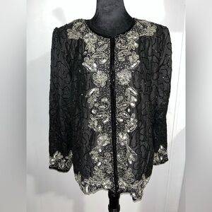 Style N Design Vintage Beaded Sequin Jacket Women’s Size Medium New With Tags